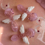 Pink Angel Wing Glass Pipe