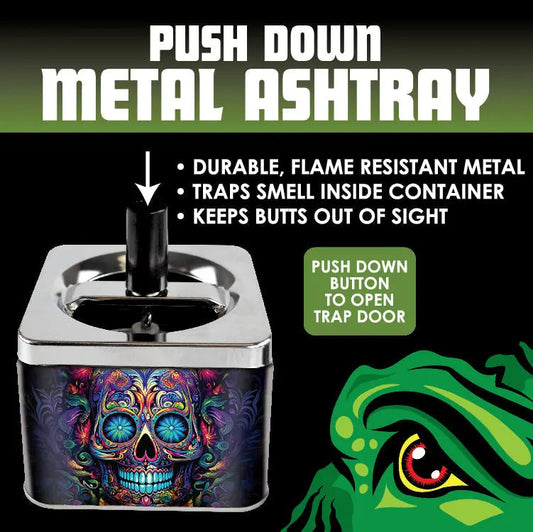 Spinning Push Down Ashtray