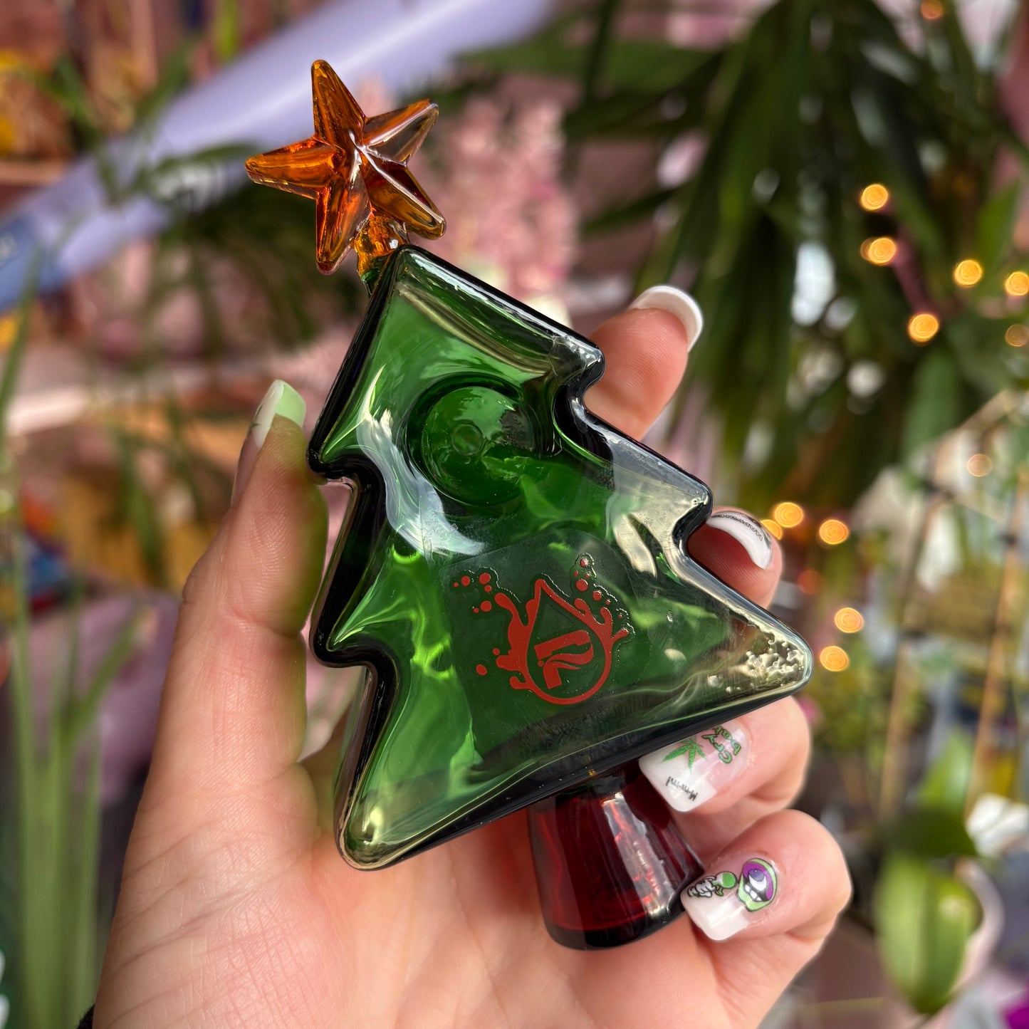 Stoned Xmas Tree Pipe and Poker Set