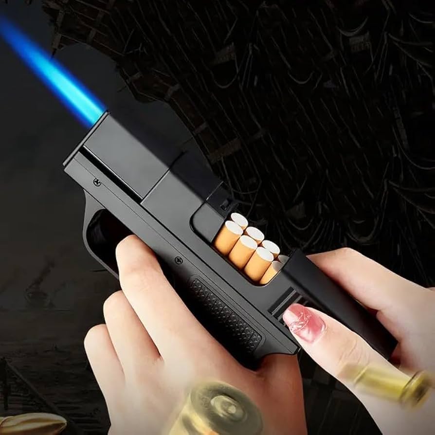 Pistol Cig Case and Lighter