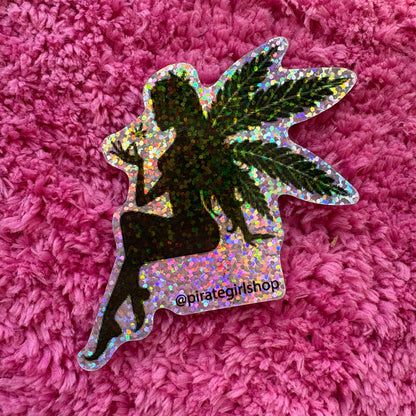 Pirate Girl Fairy Glitter Sticker