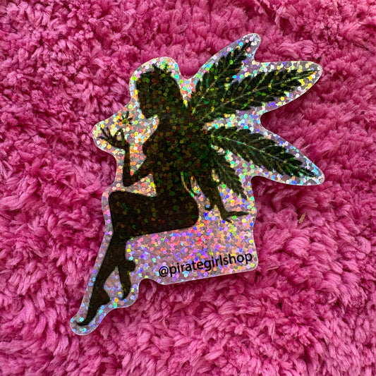 Pirate Girl Fairy Glitter Sticker