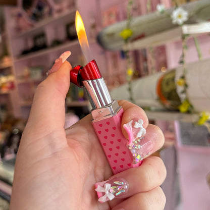 Lipstick Lighter - Pink Hearts