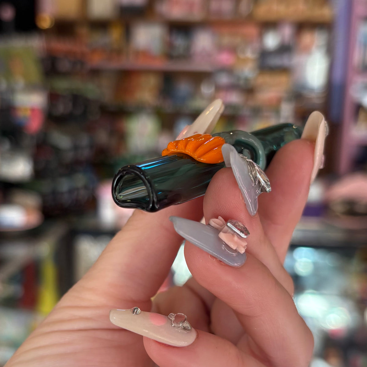 Glass Pumpkin Cone Holder