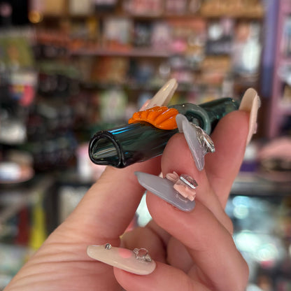 Glass Pumpkin Cone Holder
