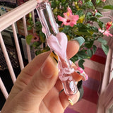 Pink Glass Cone Holder
