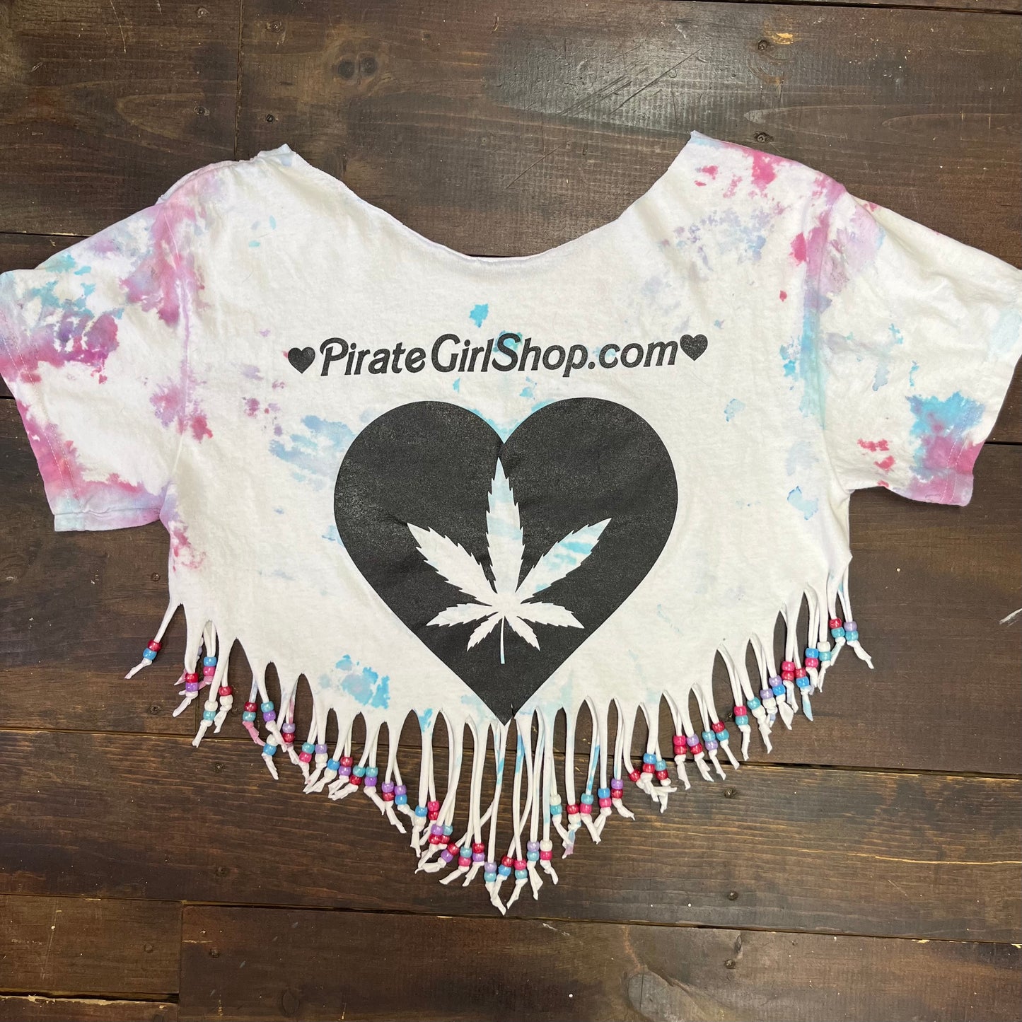 High Maintenace Fringed Tie Dye Top