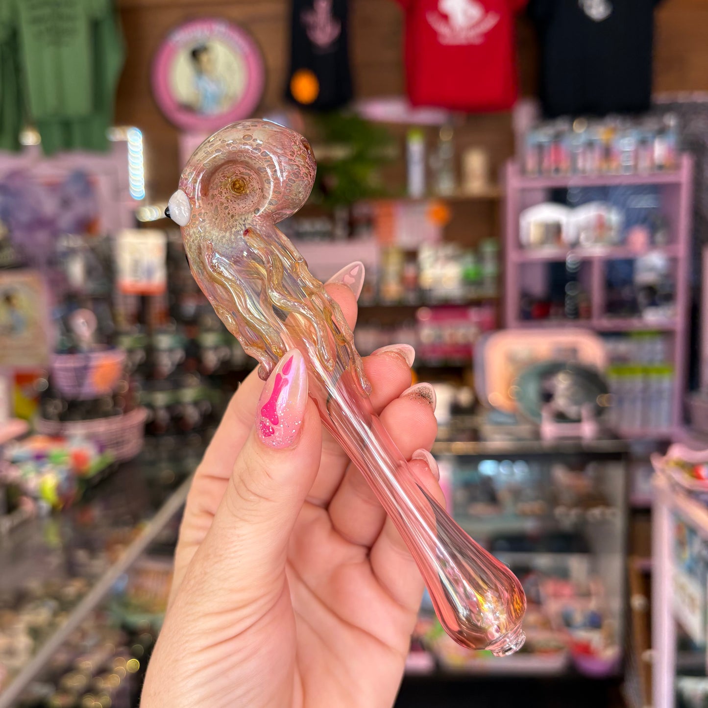 Color-changing Octopus Glass Pipe