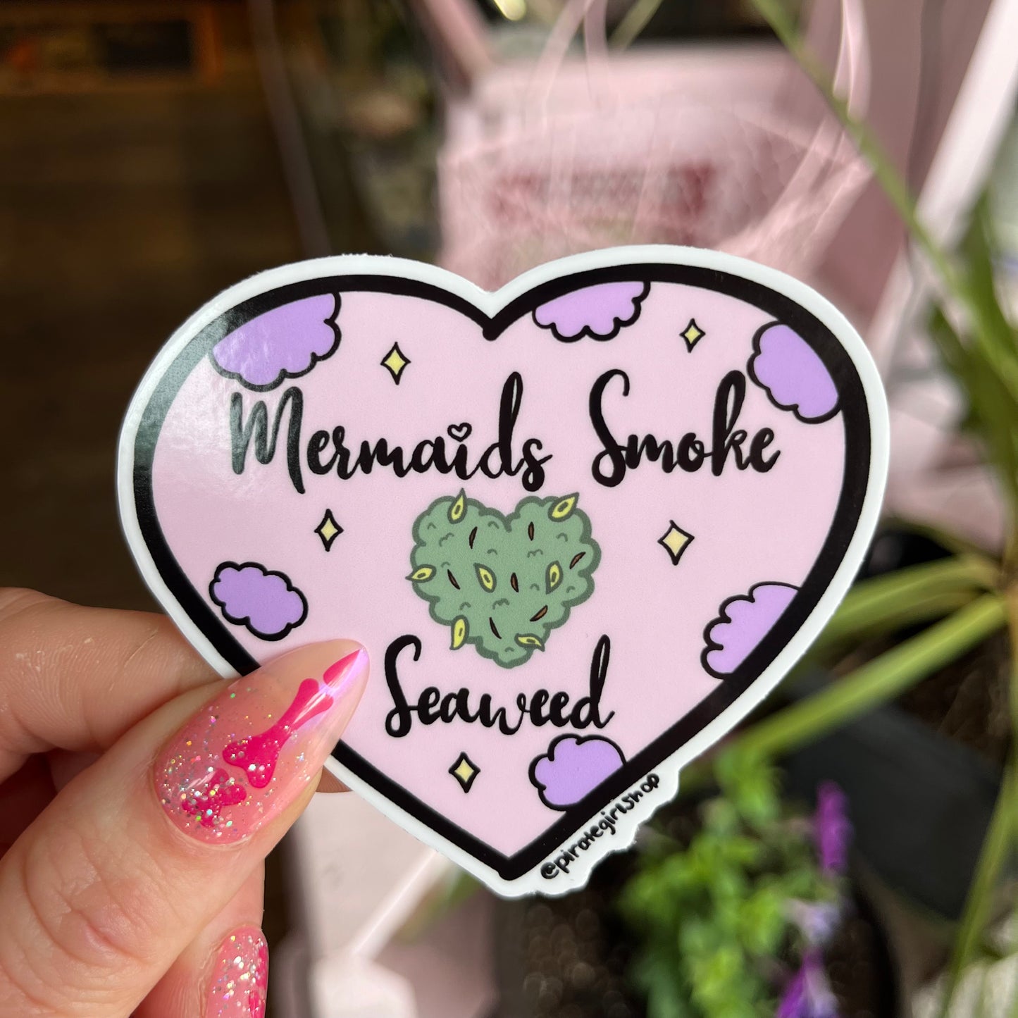 Mermaids Smoke Seaweed Sticker