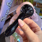 Blue Dichro Speckled Glass Pipe