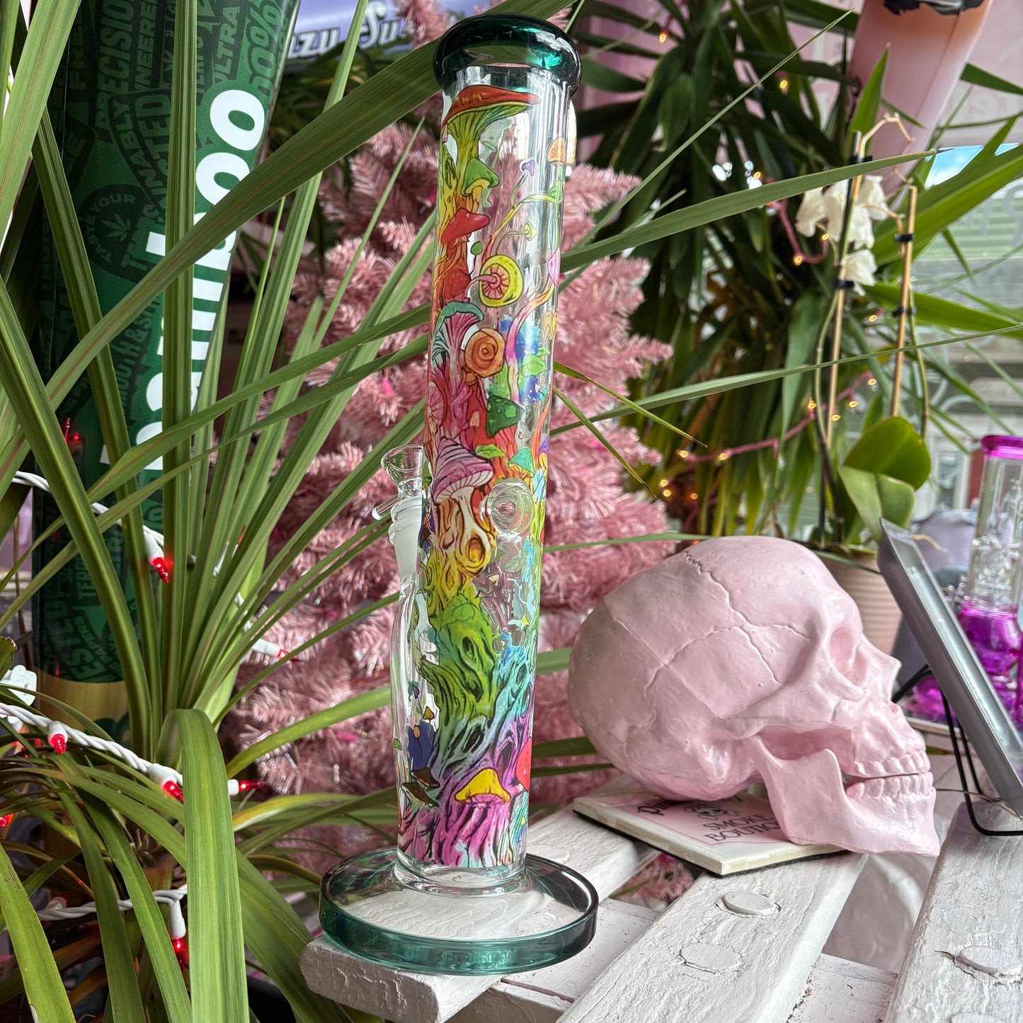 Colorful Mushroom Tube Bong