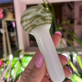 Colored Swirl White Glass Pipe