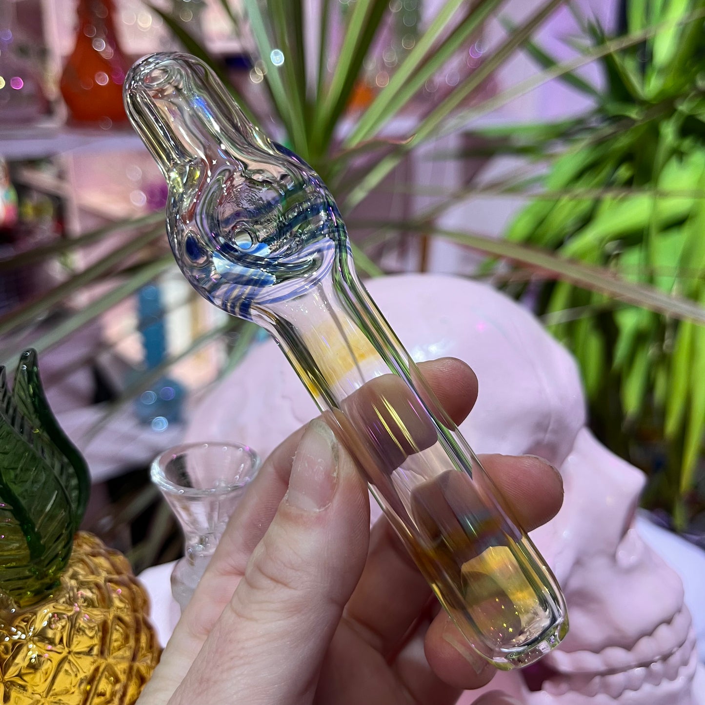 Fumed Steam Roller Glass Pipe