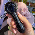 Blue Dichro Speckled Glass Pipe