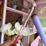 Pink Glass Cone Holder