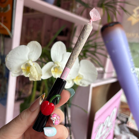 Cherry Glass Cone Holder