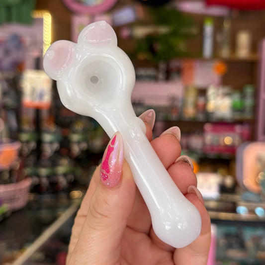 White Cat Glass Pipe