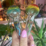 Colorful frit jellyfish glass pipe from the best online smoke shop