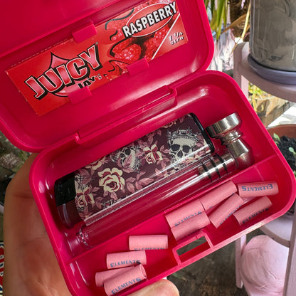 Neon Pink Pocket Rolling Set