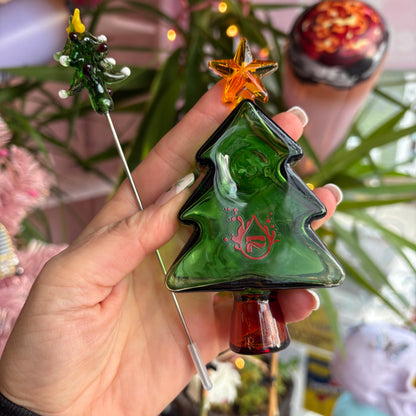 Stoned Xmas Tree Pipe and Poker Set