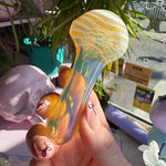 Color- Changing Swirl Glass Pipe