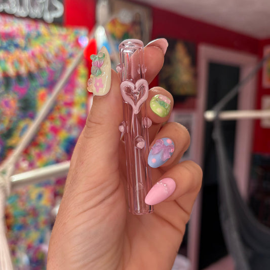 Pink Glass Cone Holder