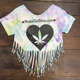 High Maintenace Fringed Tie Dye Top