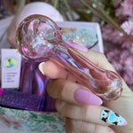 Pink Striped Glass Pipe