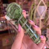 Stripe Swirled Glass Pipe