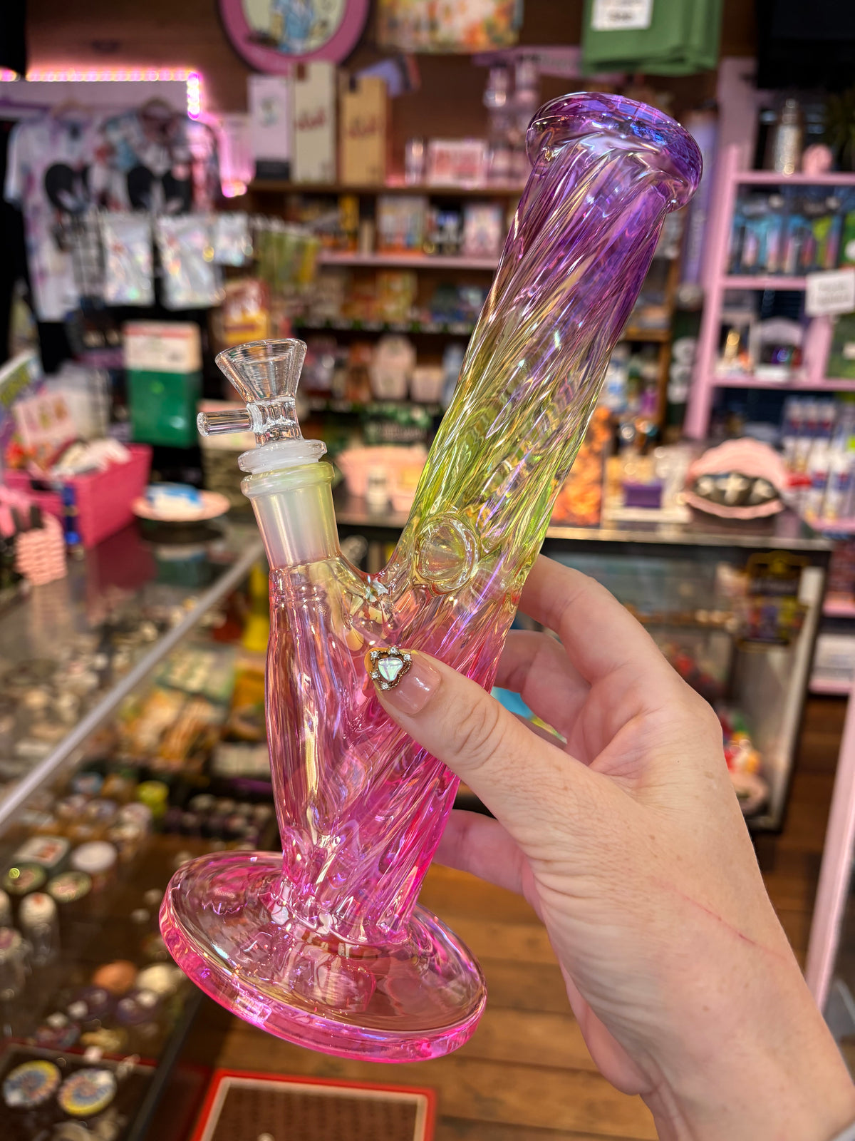 Rainbow Twist Tube Bong
