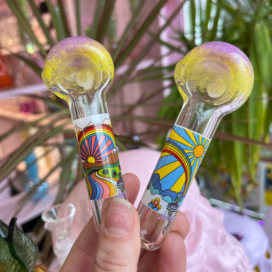 Rainbow Sunshine Glass Pipe