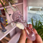 Pink Angel Wing Glass Pipe