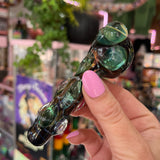 Green heady american made glass pipe from the best online smoke shop