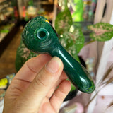 green spotted glass pipe from the best smoke shop on the internet