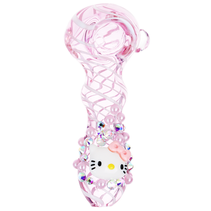 Cute Kitty Jeweled Pink Pipe