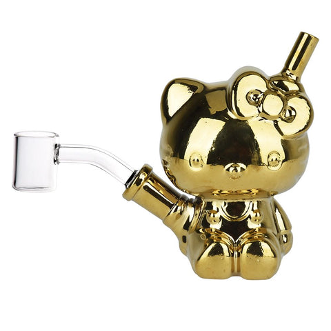 Golden Cute Cat Dab Rig