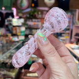 Pink spiral glass pipe from the best smoke shop