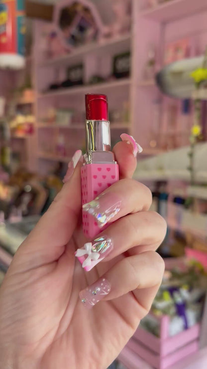 Lipstick Lighter - Pink Hearts