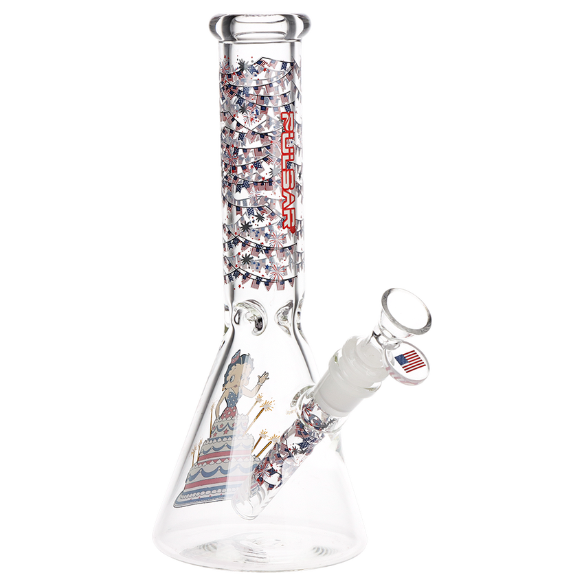 Patriotic Betty Boop Special Edition Beaker Water Pipe