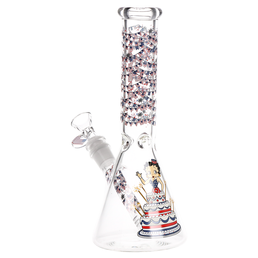Patriotic Betty Boop Special Edition Beaker Water Pipe