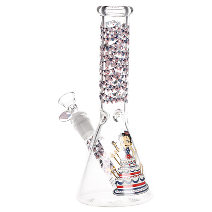 Patriotic Betty Boop Special Edition Beaker Water Pipe