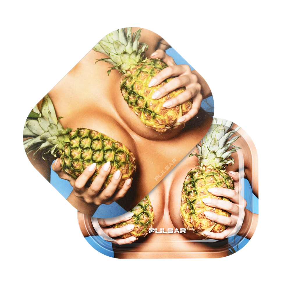 Pineapples Mini Rolling Tray with Lid