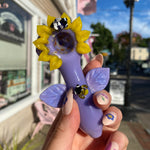 Purple Sunflower Glass Pipe from the best smoke shop on the internet.