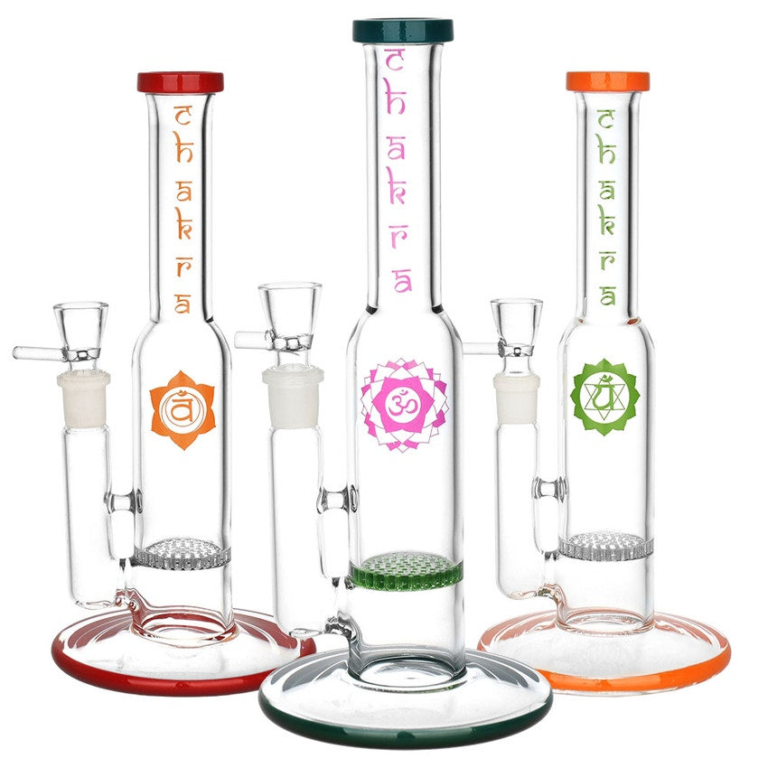 Chakra Water Pipe with Honeycomb Perc