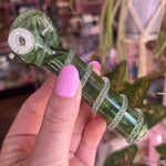 Side view glow glass pipe from the best online smoke shop