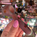 Side view mushroom sandblasted glass pipe from the best online smoke shop