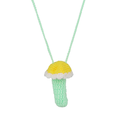 Crochet Mushroom Necklace