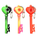 Silicone Heart Key Pipe