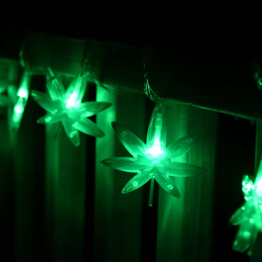 LED Green Leaf String Light Set