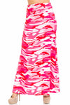 Pink Camo Maxi Skirt